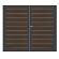 WPC Schutting Compleet Horizontaal incl. 1 paal 184 x185 cm Antraciet + Donkerbruin Rhombus Schaduw