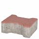 H-Profielsteen 8cm KOMO MP rood met deklaag 42st/lg