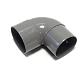 PVC bocht 90 graden lijmmof/verjongd spie 70mm