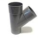 PVC y-stuk 45 graden 2x manchet 1x spie 80mm