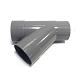 PVC y-stuk 45 graden 2x lijmmof 1x verjongd spie 100mm