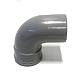 PVC bocht 90 graden manchet/spie 125mm