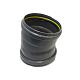 PVC bocht 15 graden 2x manchet 250mm