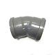 PVC bocht 30 graden 2x manchet 125mm
