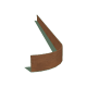 Cortenstaal kantopsluiting FLEX geplet 13 cm (lengte 240 cm)