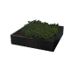 Gepoedercoat staal plantenbak Vierkant xxl 150 x 150 x 80 cm geen bodemplaat Zwart