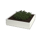 Gepoedercoat staal plantenbak Vierkant xxl 150 x 150 x 80 cm geen bodemplaat Wit