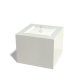 Aluminium watertafel - Lyra - 50 x 50 x 40 cm Inclusief LED-verlichting Wit
