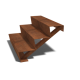 Cortenstaal trap 3-trede (breedte 100 cm)