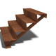 Cortenstaal trap 4-trede (breedte 100 cm)