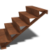 Cortenstaal trap 5-trede (breedte 100 cm)