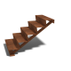 Cortenstaal trap 5-trede (breedte 80 cm)