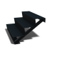 Zwarte trap 3-trede Zwart (breedte 100 cm)