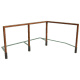 Cortenstaal pergola hoekopstelling 600 x 412 cm exclusief betonpoer