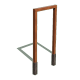 Cortenstaal pergola recht 150 cm inclusief betonpoer