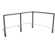 Gepoedercoat staal pergola hoekopstelling 600 x 412 cm exclusief betonpoer Antraciet