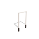 Gepoedercoat staal pergola recht 200 cm inclusief betonpoer Wit