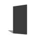 Gepoedercoat staal basis paneel 100 x 6 x 190 cm Antraciet