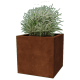 Cortenstaal gelaste plantenbak Vierkant 200 x 200 x 40 cm geen bodemplaat