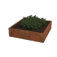 Cortenstaal plantenbak Vierkant xxl 160 x 160 x 30 cm geen bodemplaat