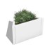Gepoedercoat staal plantenbak Driehoek gelijkzijdig 60 x 60 cm Wit