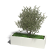 Gepoedercoat staal plantenbak Rechthoek xxl 150 x 50 x 80 cm met bodemplaat Antraciet