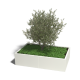 Gepoedercoat staal plantenbak Rechthoek xxl 160 x 100 x 80 cm met bodemplaat  Zwart