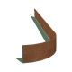 Cortenstaal kantopsluiting FLEX geplet 13 cm (lengte 150 cm)