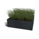 Gepoedercoat staal plantenbak Rechthoek 100 x 120 x 30 cm geen bodemplaat Wit