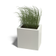 Gepoedercoat staal plantenbak Rechthoek 30 x 40 x 80 cm met bodemplaat  Zwart