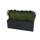 Gepoedercoat staal plantenbak Rechthoek 40 x 120 x 80 cm met bodemplaat Antraciet