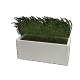 Gepoedercoat staal plantenbak Rechthoek 40 x 120 x 80 cm met bodemplaat Wit