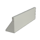 Gepoedercoat staal keerwand recht 100 x 30 cm Wit