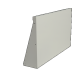 Gepoedercoat staal keerwand recht 100 x 60 cm Wit