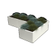 Gepoedercoat staal plantenbak L-vorm 30 x 80 cm met bodemplaat Wit