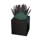 Gepoedercoat staal plantenbak Vierkant 40 x 40 x 80 cm met bodemplaat  Zwart