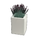 Gepoedercoat staal plantenbak Vierkant 40 x 40 x 80 cm met bodemplaat Wit