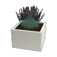 Gepoedercoat staal plantenbak Vierkant 80 x 80 x 60 cm geen bodemplaat Wit