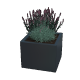 Gepoedercoat staal plantenbak Vierkant 40 x 40 x 80 cm met bodemplaat Antraciet