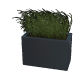 Gepoedercoat staal plantenbak Rechthoek xxl 200 x 50 x 80 cm met bodemplaat Antraciet