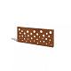 Cortenstaal schutting (horizontaal) 120 x 63,3 cm met bubbelmotief