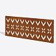 Cortenstaal schutting (horizontaal) 120 x 63,3 cm met dakmotief