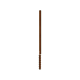 Cortenstaal schutting (horizontaal) eindpaal voor paneel 47,5 cm met grondpin