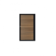 Enkele aluminium poort horizontaal met toebehoren en vulling 100x160 cm Zwart + Rhombus Schaduw Teak