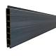 Enkele aluminium poort horizontaal met toebehoren en vulling 100x160 cm Zwart + Geborsteld Antraciet