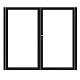 Dubbele aluminium poort met toebehoren excl. vulling 300x180 cm Zwart