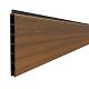 Enkele aluminium poort verticaal met toebehoren en vulling 100x160 cm Antraciet + Geborsteld Teak