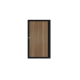 Enkele aluminium poort verticaal met toebehoren en vulling 100x160 cm Zwart + Rhombus Teak