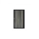 Enkele aluminium poort verticaal met toebehoren en vulling 100x160 cm Zwart + Rhombus Schaduw Antrac
