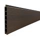 Enkele aluminium poort verticaal met toebehoren en vulling 100x160 cm Zwart + Geborsteld Donkerbruin